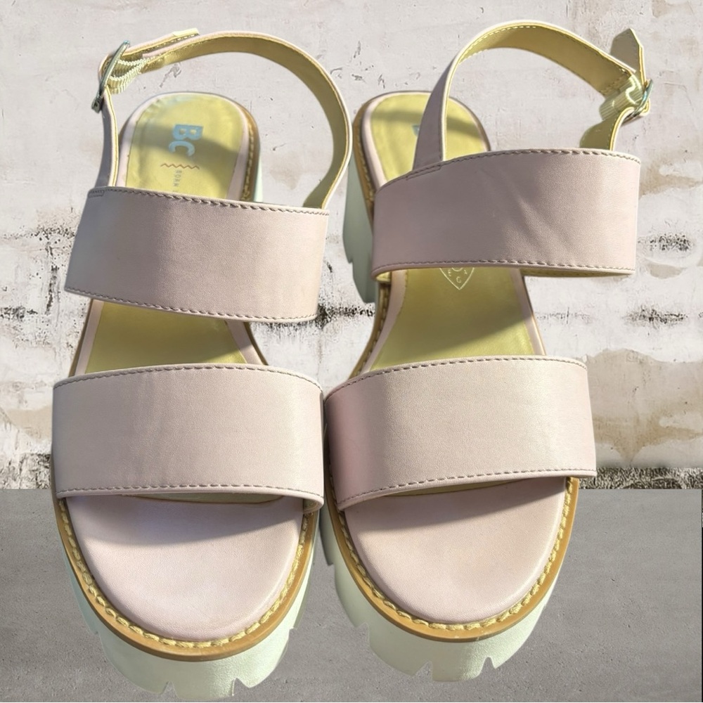 BC Footwear Left Unsaid Platform Sandal in Lavender Size 7.5